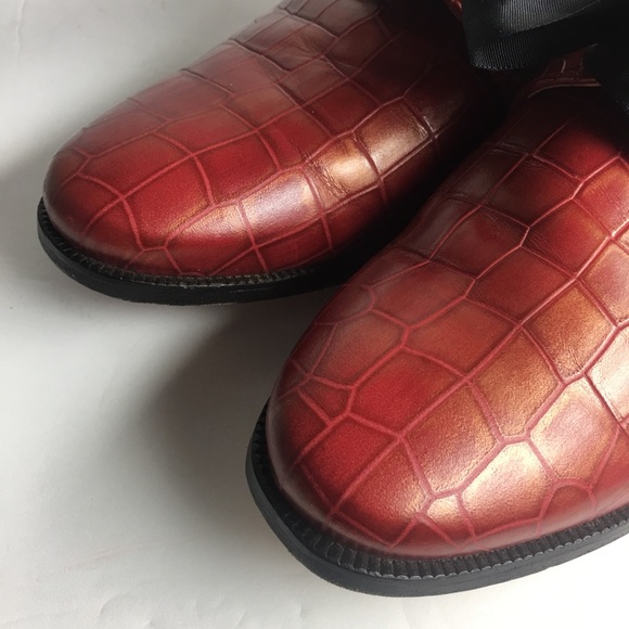 Cole Haan Red Brown Breslyn Embossed Oxford - Picture 7 of 8